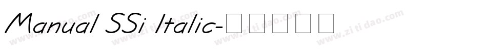 Manual SSi Italic字体转换